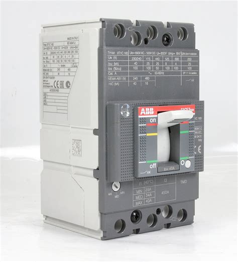 abb sace circuit breakers catalog